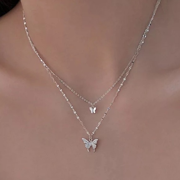 Jewelry - BUTTERFLY 18K ROSE GOLD NECKLACE, NICE NECKLACE, CUTE NECKLACE